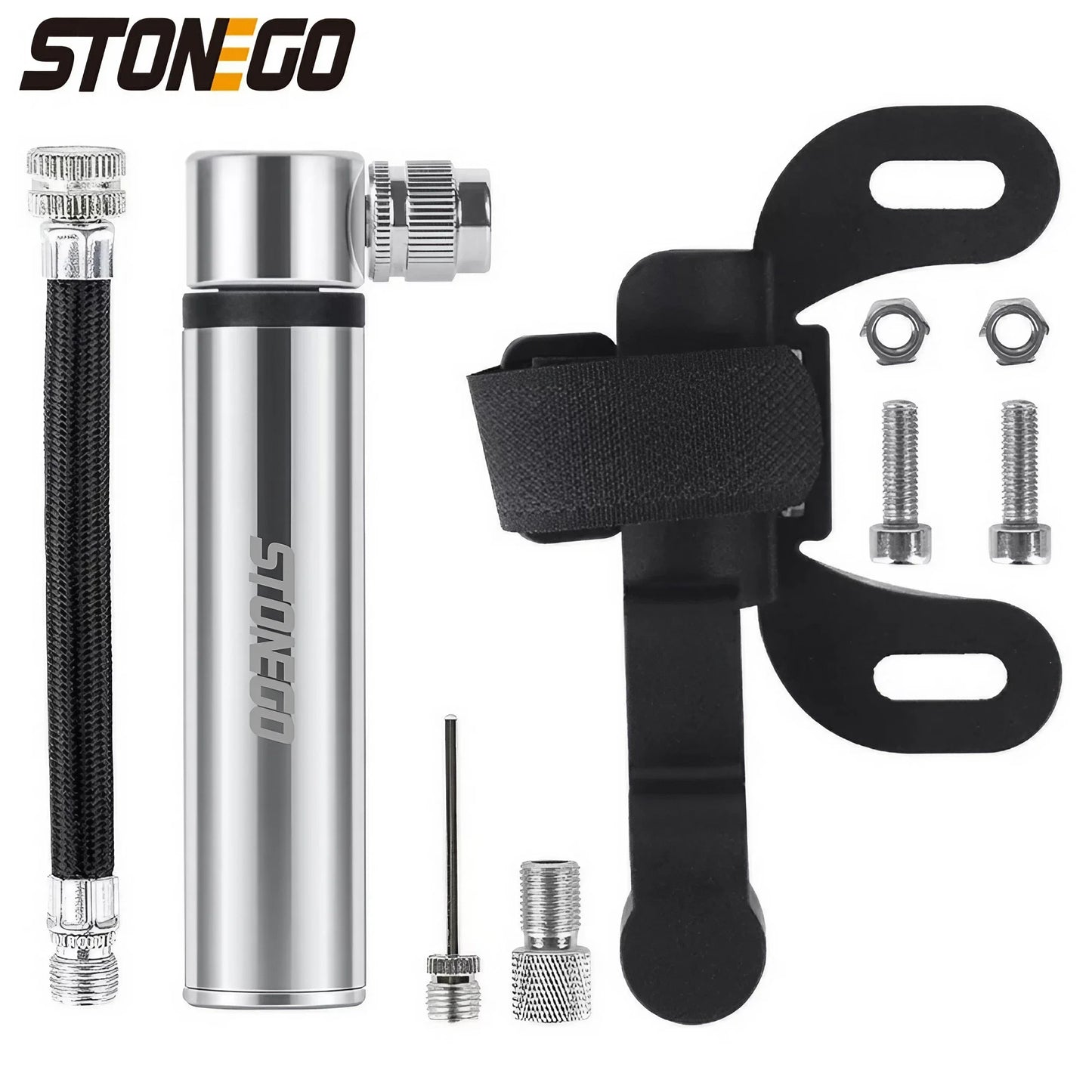 Portable Pocket Bike-Pump 120 PSI High Pressure, Mini Bike Pump Fits Presta/Schrader Valve Ultralight Bicycle Tire Pump