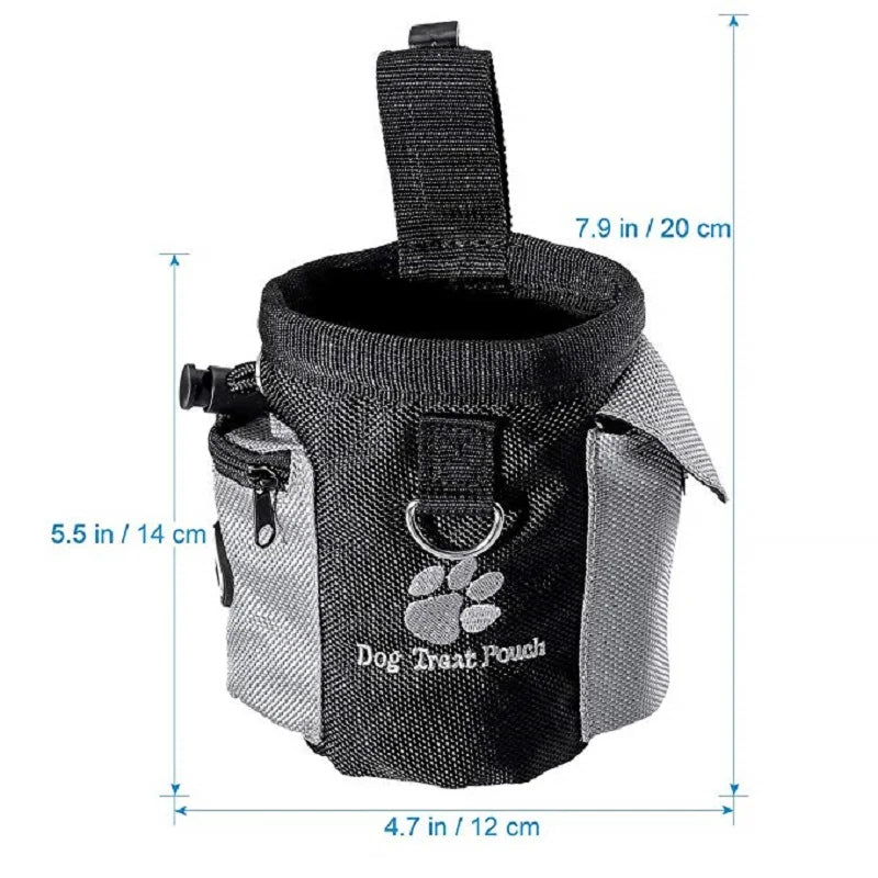 Portable Dog Treat Bag Outdoor Dog Treat Pouch for Training Feeding Bag Large Capacity Pet Trainer Waist Bag for Dog Snacks