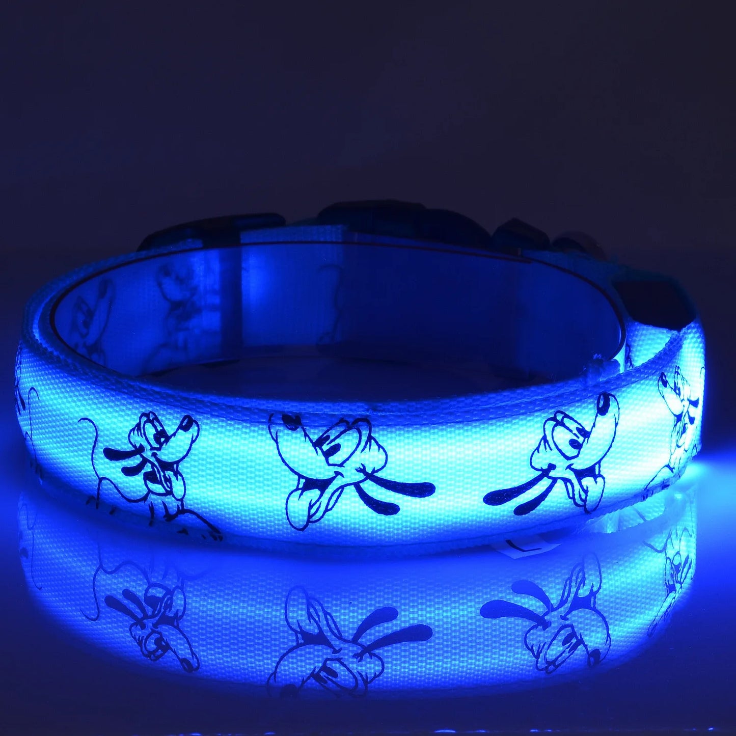 Nylon LED Dog Light Collar Cat Night Safety Flashing Glow Dark Electric Pets Head Chain for Small Middle Chihuahua Pug