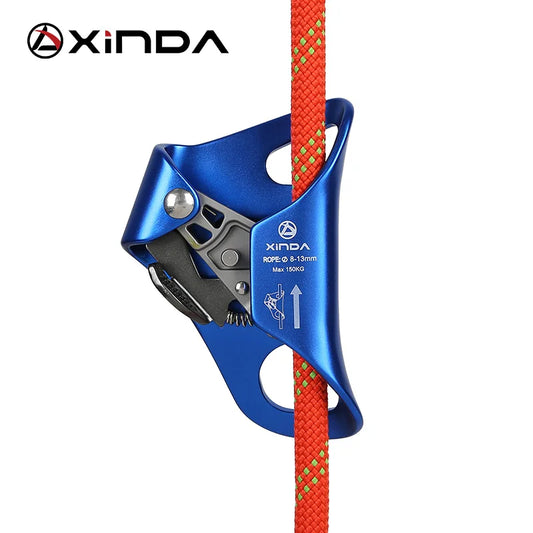 XINDA Outdoor Camping Rock Climbing Chest Ascender Safety Rope Ascending Anti Fall Off Survival Vertical Rope Climbing Equipment