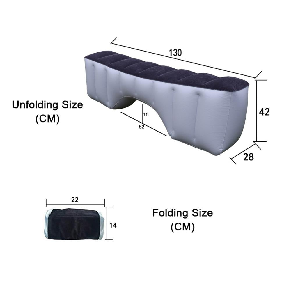 Inflatable Car Travel Bed Mattress for Auto Seat Accessories Back Seat Gap Pad  Air bed  Cushion Outdoor without Air Pump