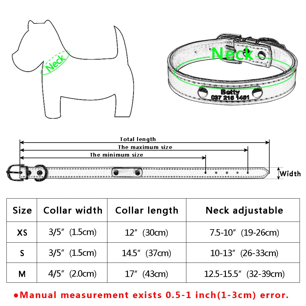 Leather Cat Collar Personalized Cat Collar For Puppy Small Dogs Pet Kitten Nameplate Collar Free Engraving Adjustable