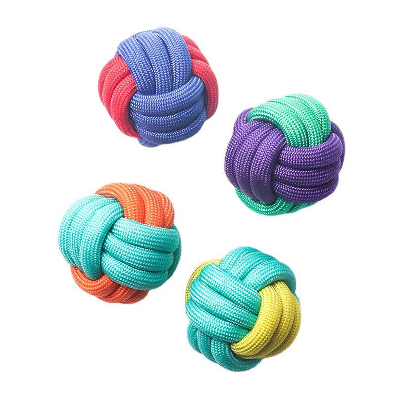 New Pet Toy Polypropylene Woven Dog Knot Toy Molar Tooth Cleaning Bite-Resistant Teddy Pet Supplies