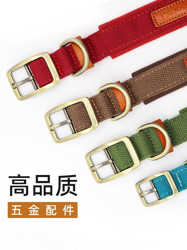 Pet Dog Collar Medium-Sized Dog Dog Harness Golden Retriever Corgi Labrador Large Dog Collar Dog Collar Bandana