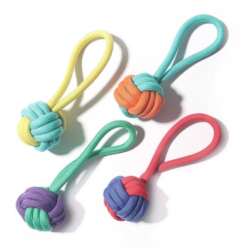 New Pet Toy Polypropylene Woven Dog Knot Toy Molar Tooth Cleaning Bite-Resistant Teddy Pet Supplies