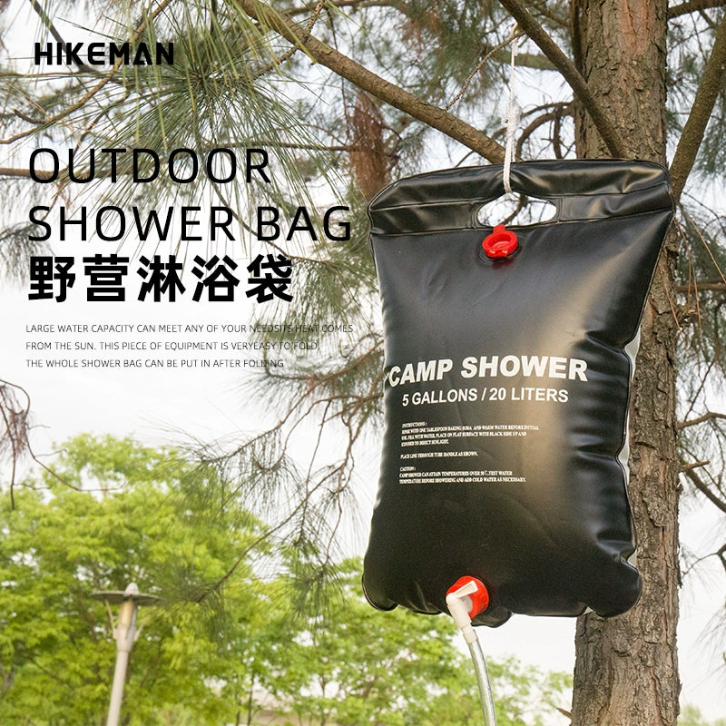 Outdoor Camping Shower Bag 20L Solar Hot Water Bag Outdoor Bath Shower Portable Shower Sprinkler Water Bag