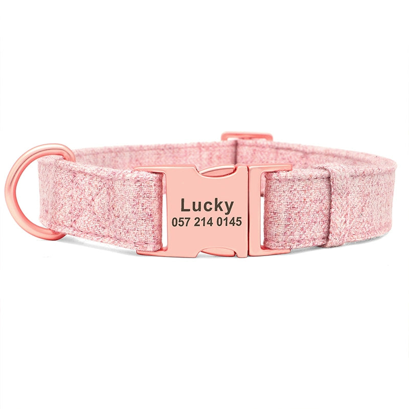 Pet Dog Collar Lettering Anti-Lost Bows Collar Golden Retriever Medium Large Dog Teddy Small Size Dogs Customized Collar