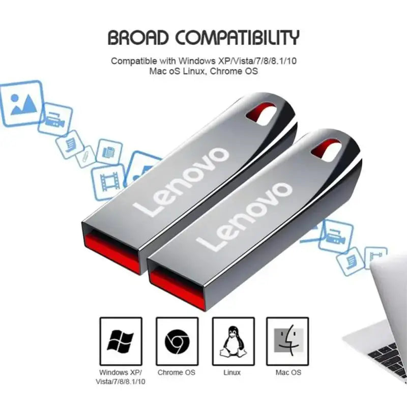 Lenovo 2TB USB3.0 Metal Flash Drives Memory 1TB 512GB 256GB 128GB 64GB 32GB Waterproof Usb Stick High Speed OTG Pen Drive For PC