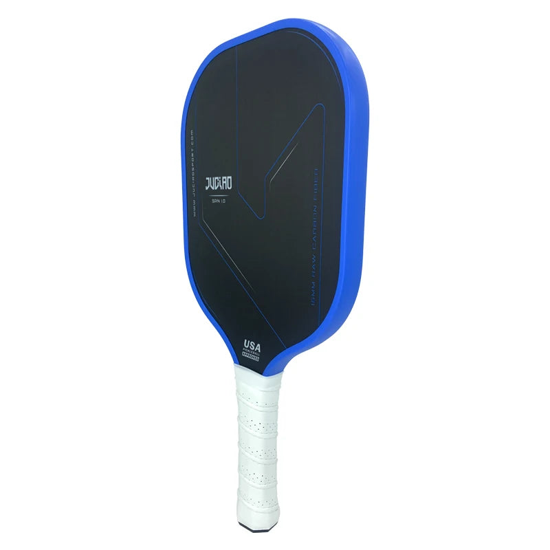 JUCIAO USAPA Approved Thermoformed Unibody T700 Raw Carbon Fiber Pickleball Paddle Spin Textured Surface With Foam Edge