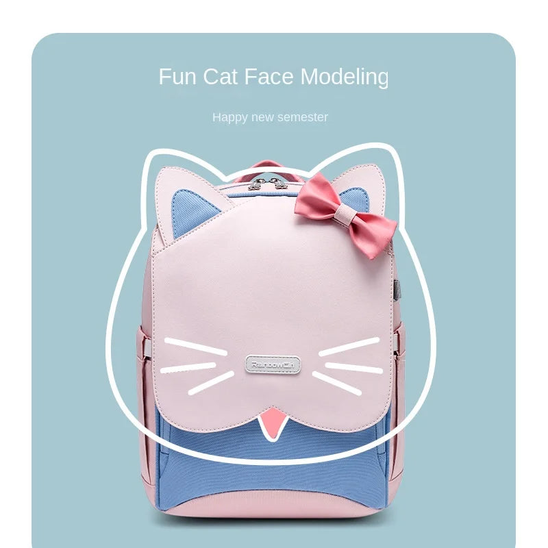 Cute School Backpacks For Girls 1-5 Grade School Bags Kids School Bag Reduce burden High quality Children Students Backpack