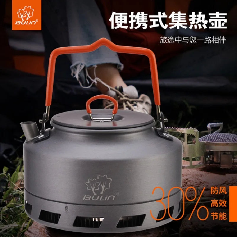 Portable Quick Heating Exchanger Camping Kettle Bulin BL200 1.1L 1.6L Camping Energy Saving Kettle Tea Coffee Pot