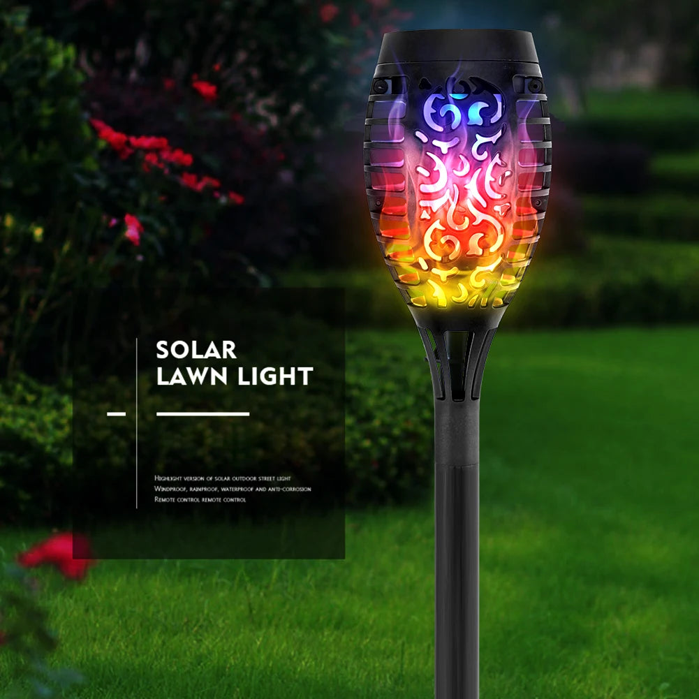 1-8Pcs 12LED Solar Flame Torch Lights Flickering Light Waterproof Outdoor Garden Decoration Landscape Path Yard Patio Lawn Lamps