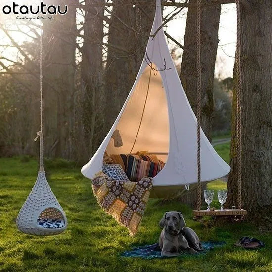 Outdoor Hammock Tent Bed Hanging Swing Chair Folding Teepee Tree Hamaca Garden Camping Children Bedroom Room Gym Fitness Beds