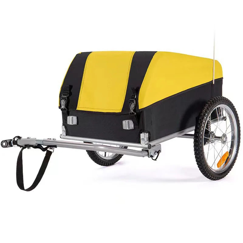 Cargo Bike Trailer With Spring Suspension And Quick Release Wheels