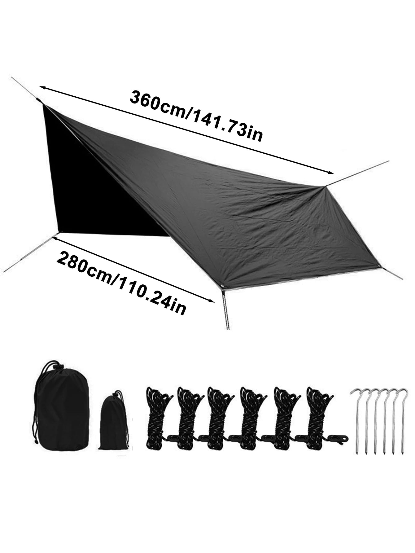 Multifunctional Four Corner Canopy Tent Tarp Screen Portable Outdoor Four Corners Shade Rainproof Sun Protection Camping Picnic