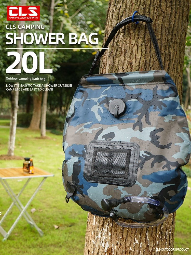 Outdoor Bath Bag Self-Driving Camping Solar Hot Water Bag Portable Outdoor Bath Drying Water Bag 20L Water Bag