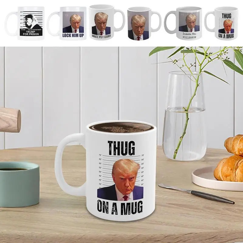 Trump Mugshot Cup Heat Resistant Ceramic Mug Long Lasting Trump Supporters Drinking Accessories For Family Friends Colleagues