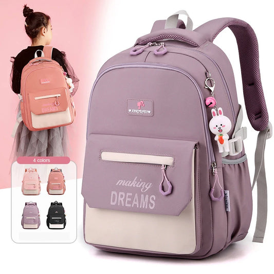 Backpack for Girls Primary School Student Bag 8-14 Years Children Pink Bookbag Kids Satchels Teenagers Knapsack Mochila Femenina