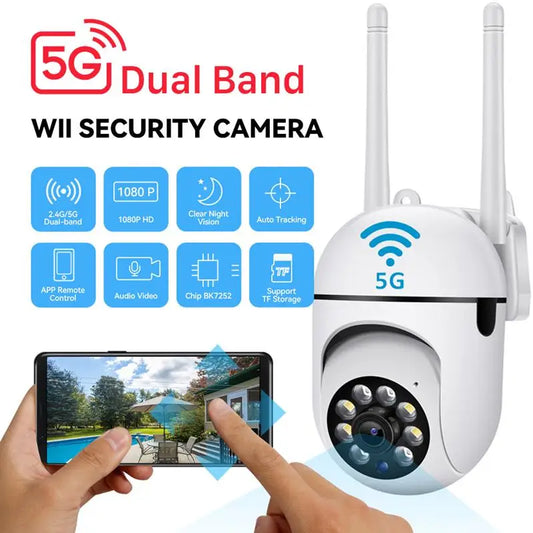 1080P 2.4G/5G Dual Brand WiFi IP Camera Mini Camera Motion Detection Security Wifi Protection Surveillance Cameras 2 Way Talk