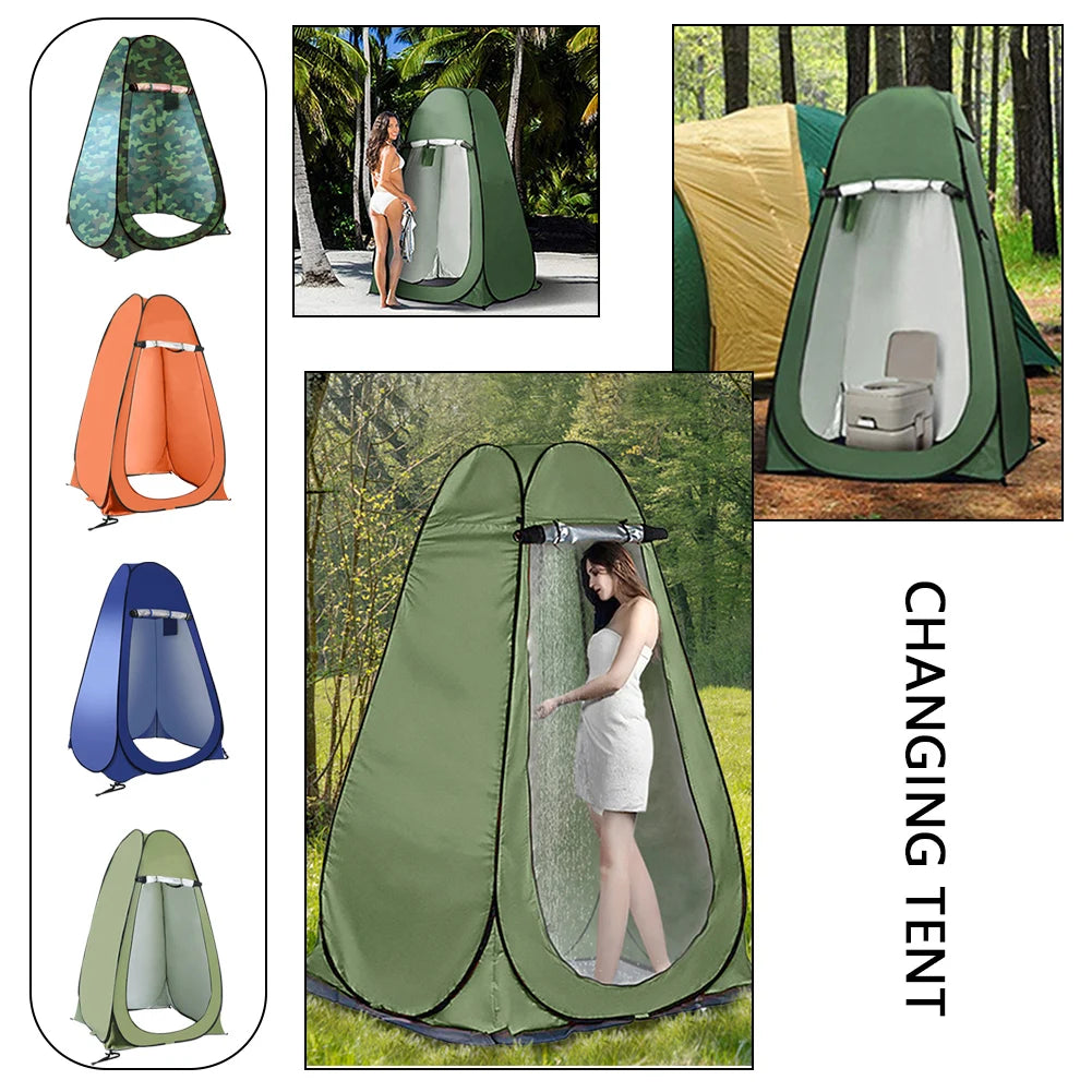 Portable Camping Tent Shower Tent Outdoor Simple Bath Cover Changing Fitting Room Tent Mobile Toilet Fishing Photography Tent