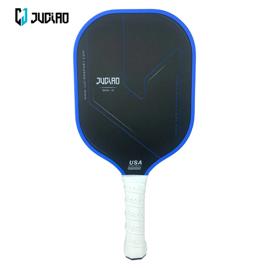 JUCIAO USAPA Approved Thermoformed Unibody T700 Raw Carbon Fiber Pickleball Paddle Spin Textured Surface With Foam Edge