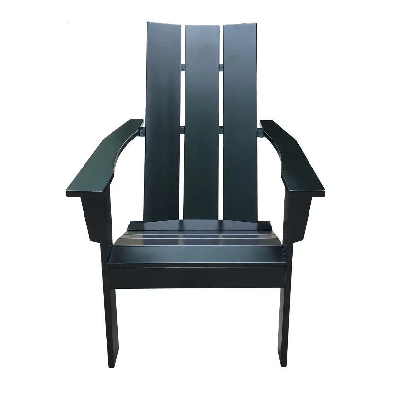 Wood Outdoor Modern Adirondack Chair, Black Color  Garden Furniture