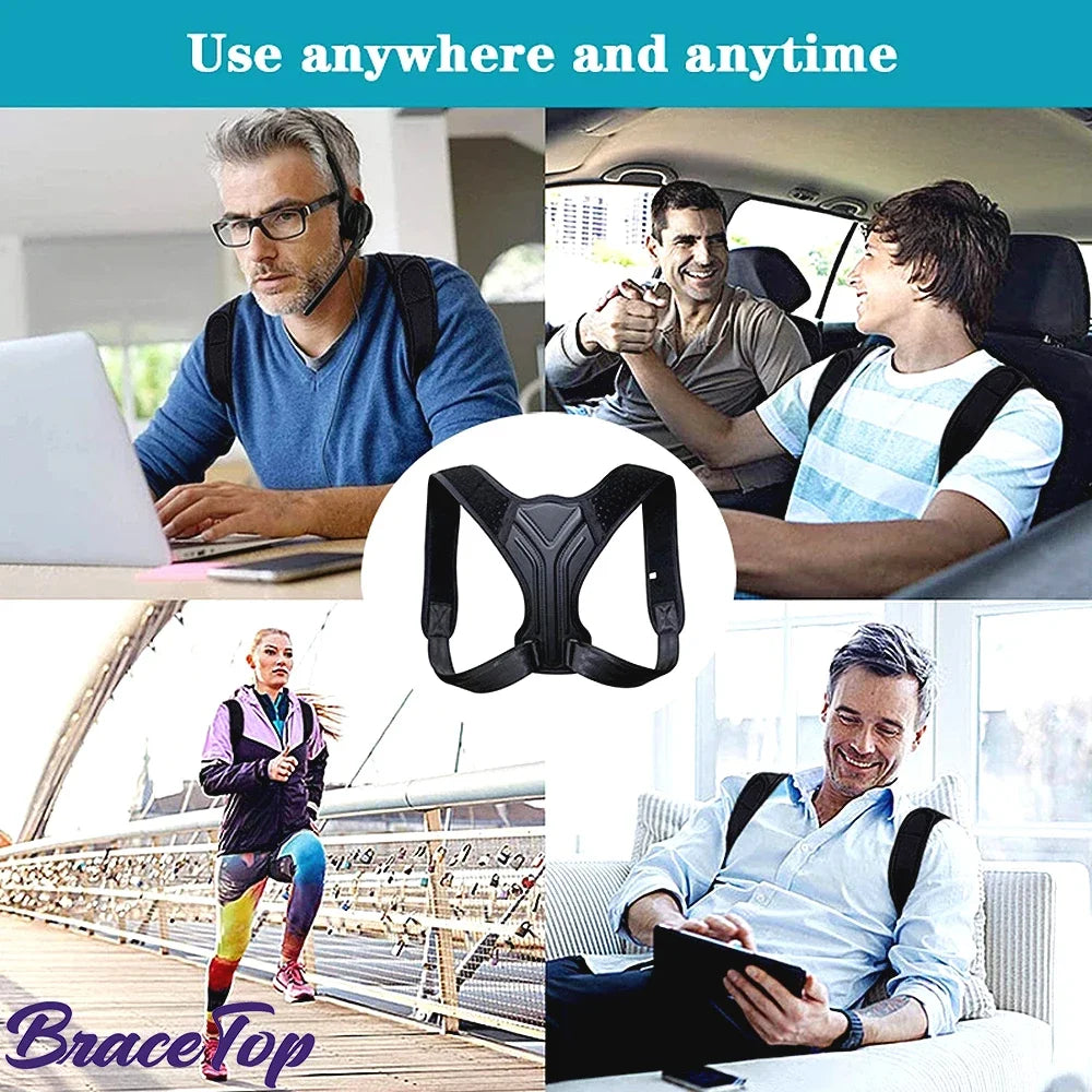 Adjustable Back Shoulder Posture Corrector Belt Clavicle Spine Support Reshape Your Body Home Office Sport Upper Back Neck Brace