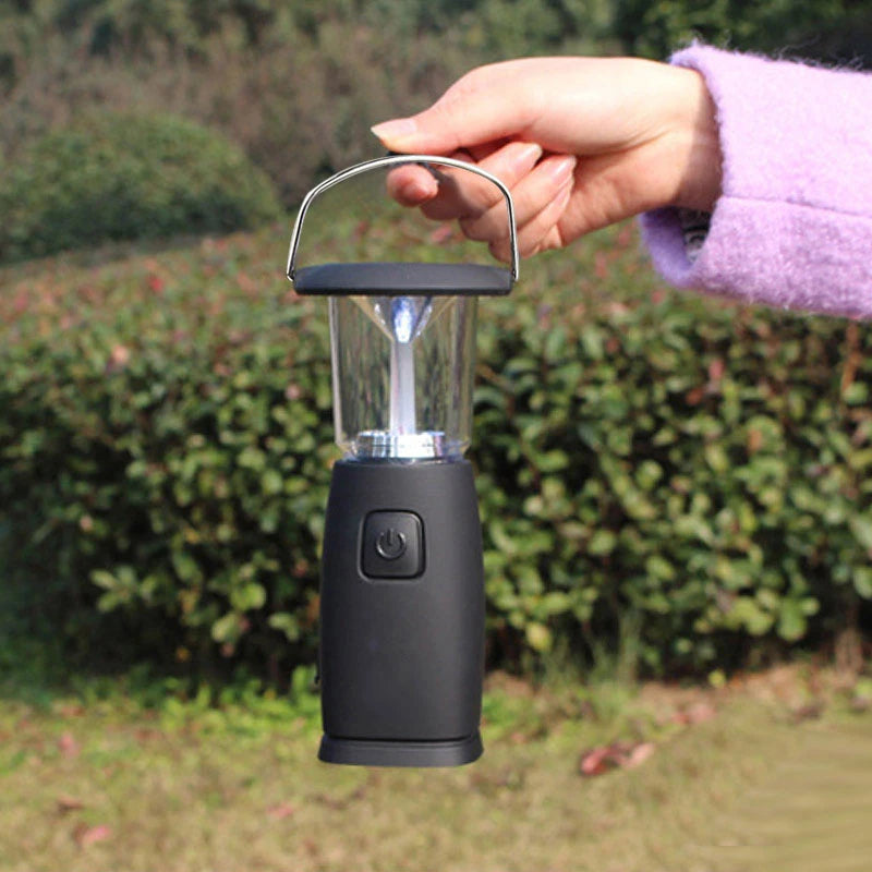 6 LED Solar Hand-Up Crank Dynamo LED Light Lantern Lamp for Outdoor Camping Hunting Hiking Sailing Portable Waterproof Emergency