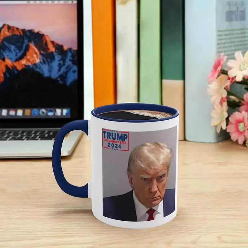 Trump Mugs Funny Mugshot Mug Photo 11.8oz Funny Coffee Cups Ceramic For 2024 Coffee Cup Lovers Great Christmas Present Ceramic