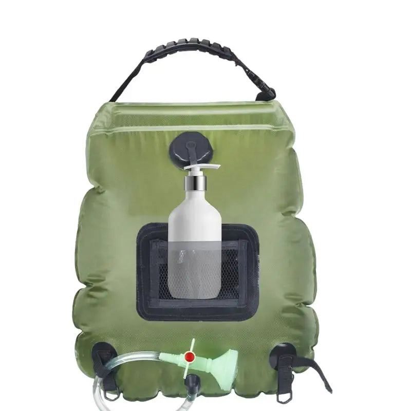 20L Shower Bag Camping Shower Solar Heating Water Bag Folding Water Canister Camping Bucket Bottle Pouch Camping Supplies