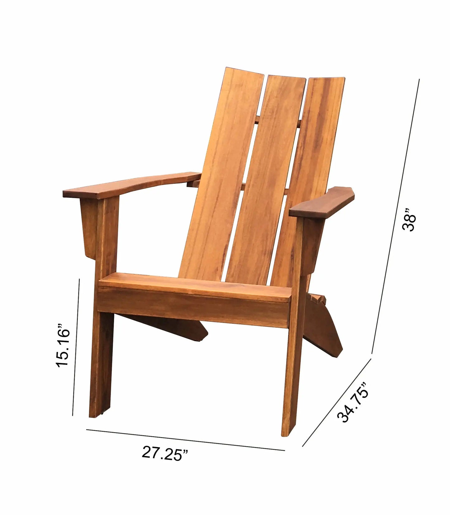 Wood Outdoor Modern Chair, Garden Chair Patio Furniture Garden Bench