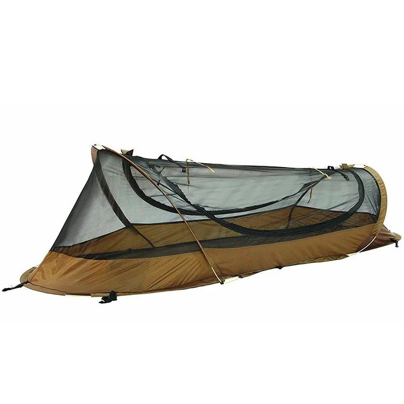 Outdoor Single Person Tactical Shelter In The United States, Single Person Mosquito Proof Outdoor Hiking, Cycling, Camping Tent