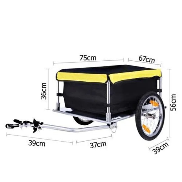 Foldable Trailer Bicycle Cycle Bike Cargo Trailer for Bike Bicycle Cargo Camping Tent Luggage Carry Transport