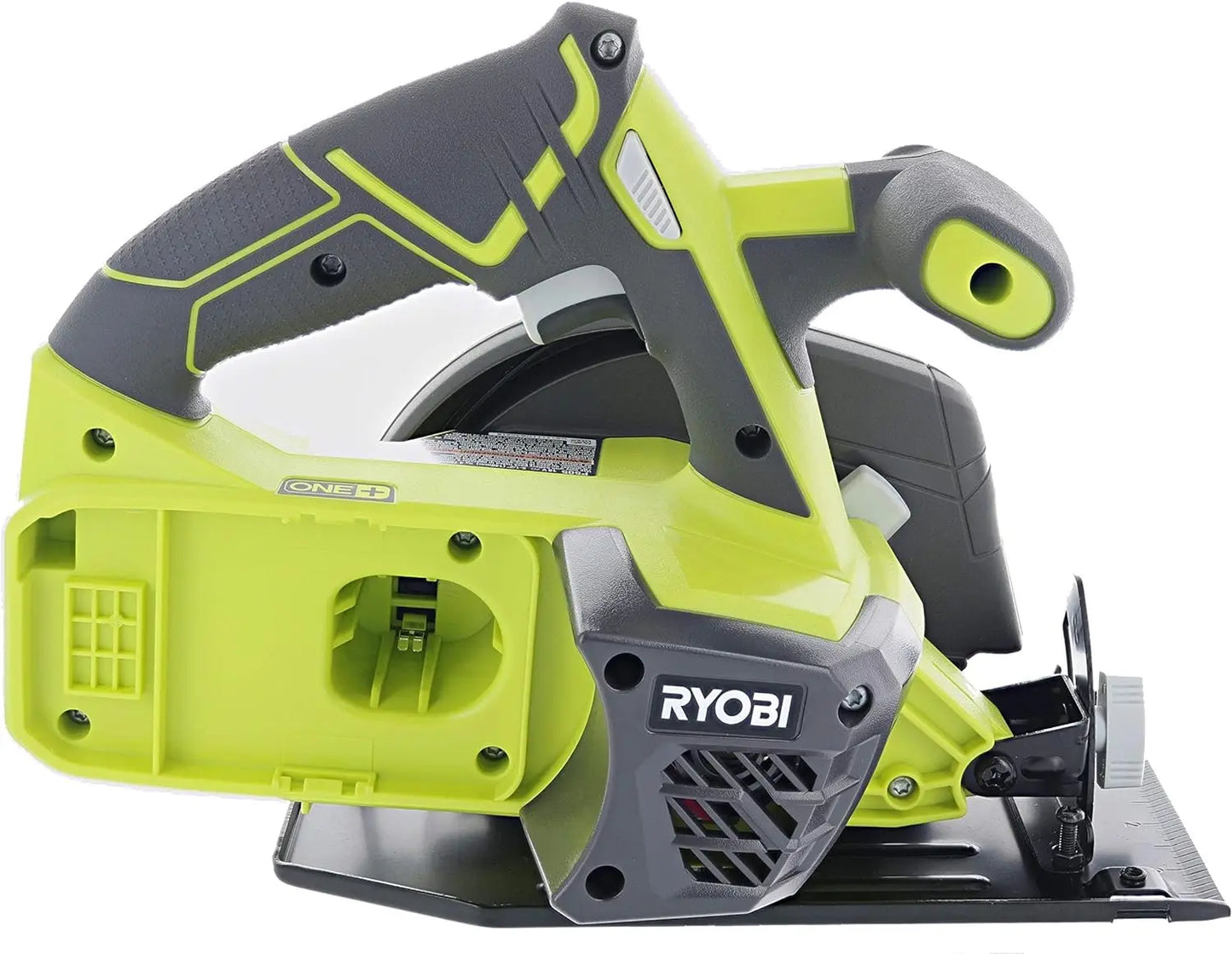 Ryobi One P505 18V Lithium Ion Cordless 5 1/2" 4,700 RPM Circular Saw (Battery Not Included, Power Tool Only),  cutterbar Green