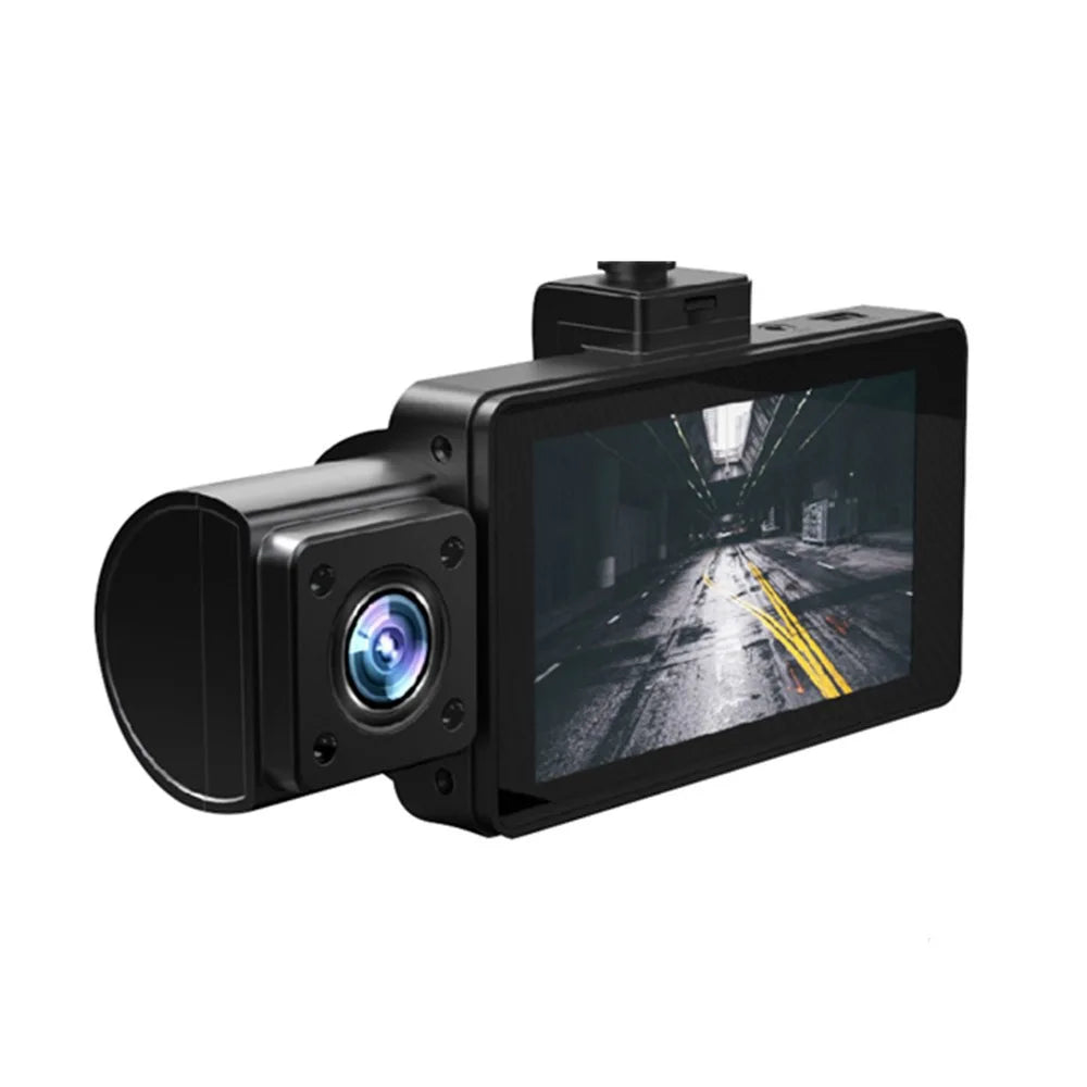 3 Channel Car DVR HD 2K+1080P 3-Lens Inside Vehicle Dash Cam Three Way Camera Recorder Video Registrator GPS WiFi  Night Vision