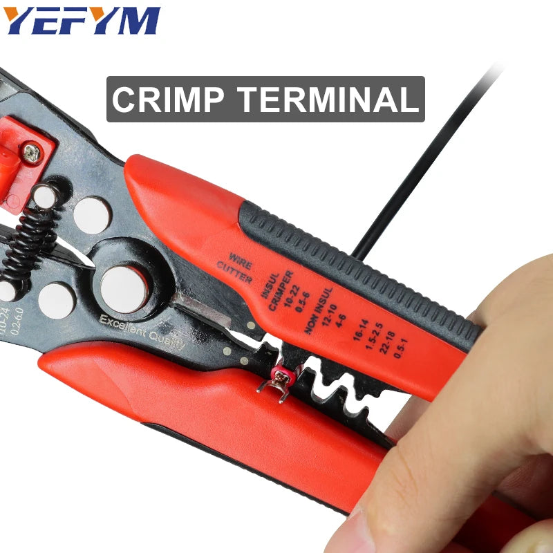 Wire Stripper Tools Multitool Pliers YEFYM YE-1 Automatic 3 In1 Stripping Cutter Crimping Cable Wire Electrician Repair Tools