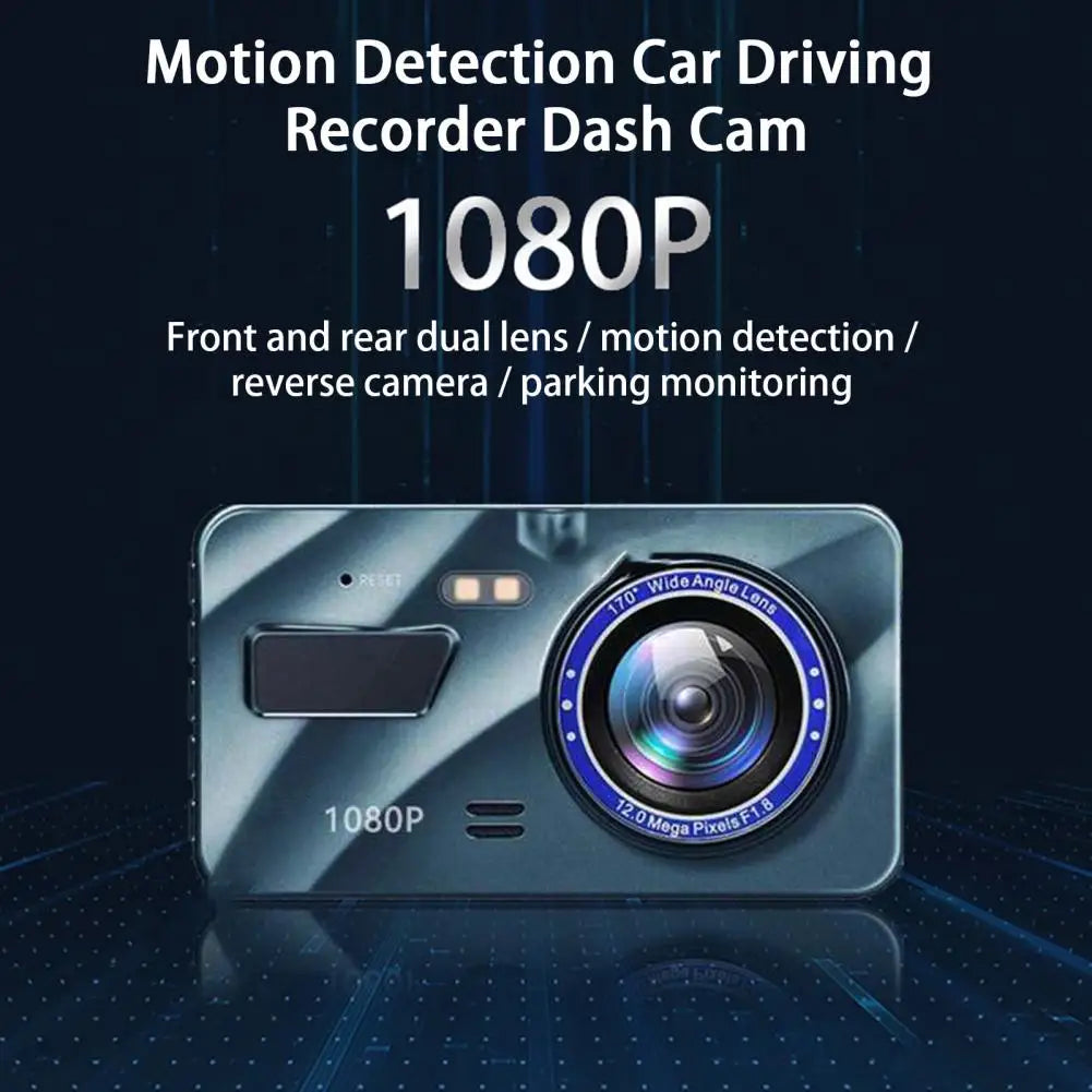 Car Camera 1 Set Useful Large Screen Simple Installation  Car Dash Cam Front Rear Video Recorder Set Car Supplies