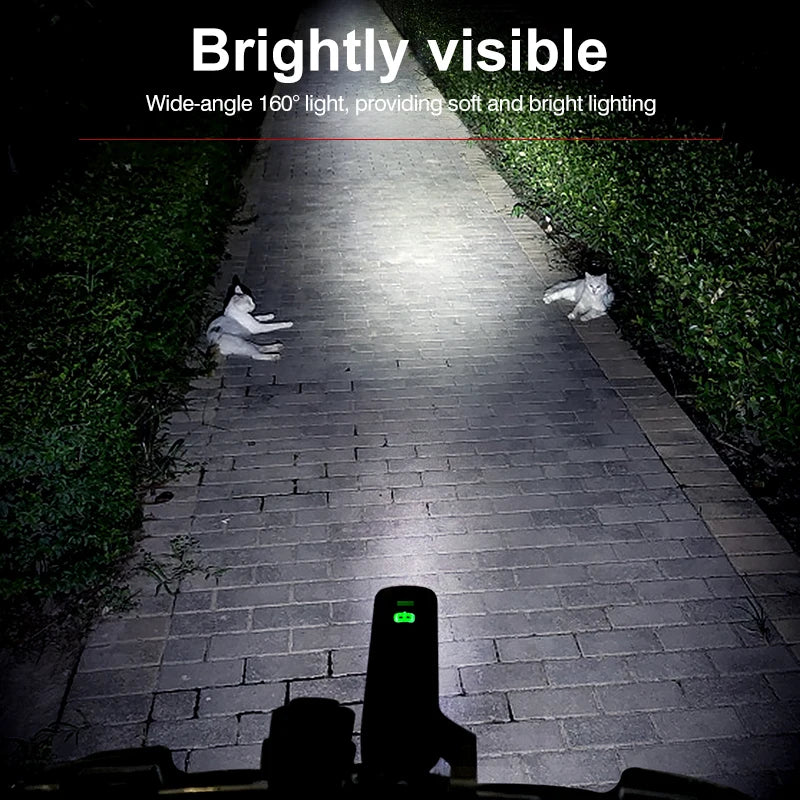 Bike Bicycle Light USB 1200LM4800mAH LED Rechargeable Set Road MTB Bike Front Back Headlight Lamp Flashlight Cycling Light Group