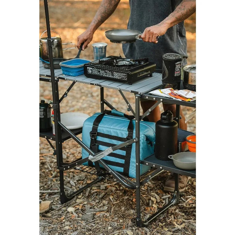 Master Cook Station, Portable Camp Kitchen Table