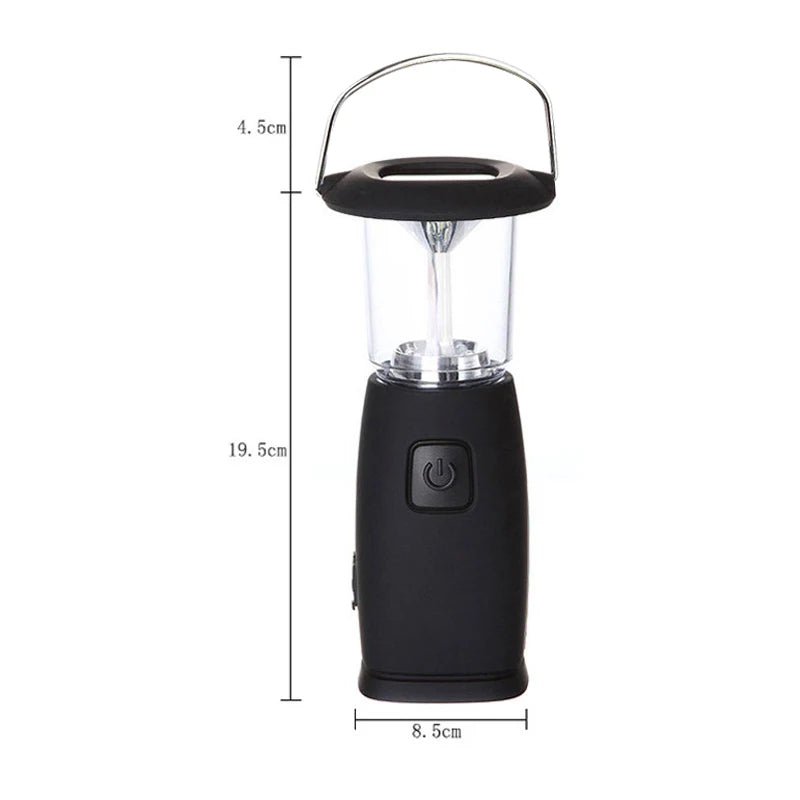 6 LED Solar Hand-Up Crank Dynamo LED Light Lantern Lamp for Outdoor Camping Hunting Hiking Sailing Portable Waterproof Emergency