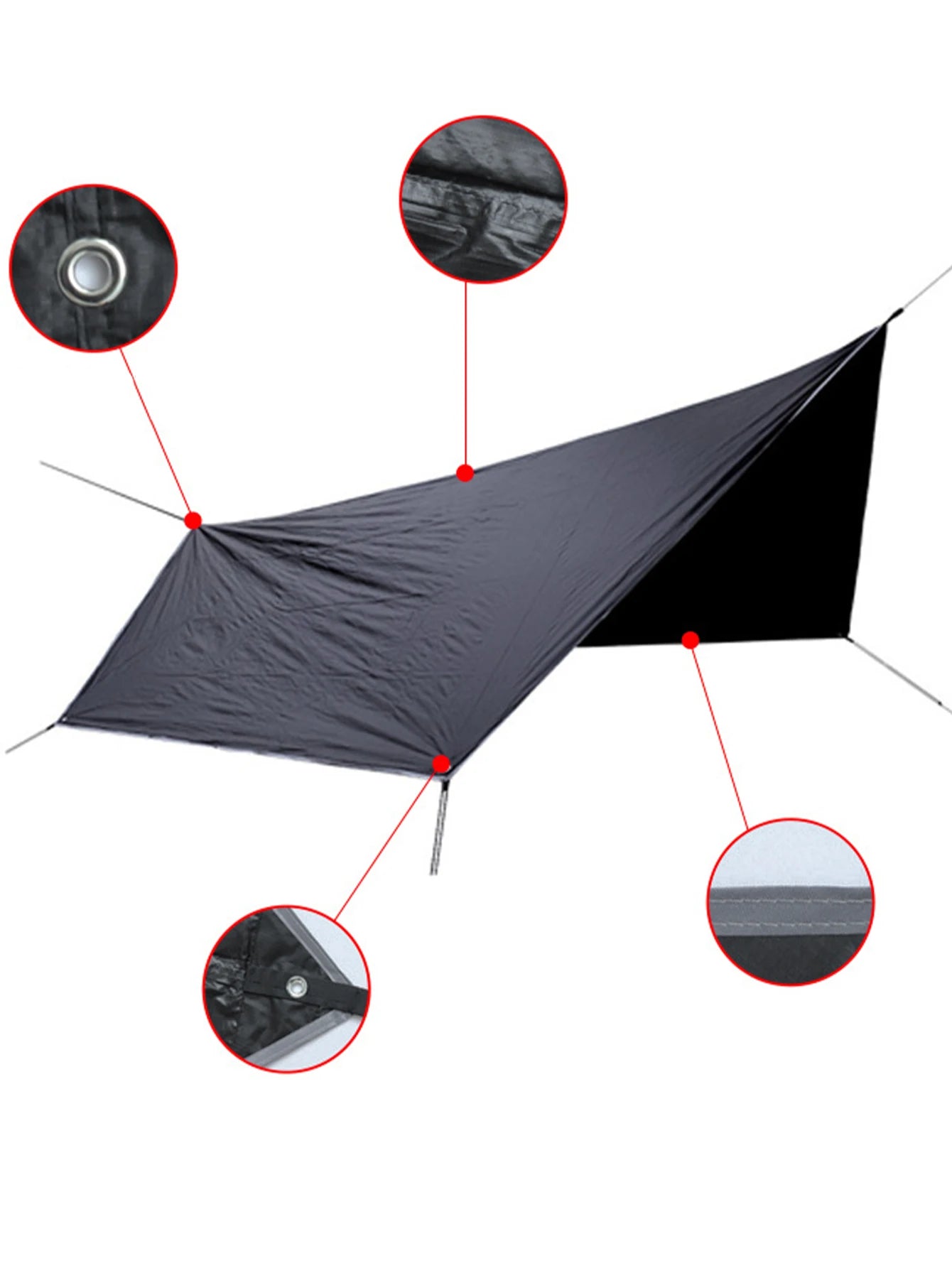 Multifunctional Four Corner Canopy Tent Tarp Screen Portable Outdoor Four Corners Shade Rainproof Sun Protection Camping Picnic