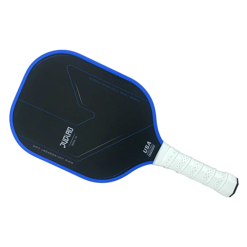 JUCIAO USAPA Approved Thermoformed Unibody T700 Raw Carbon Fiber Pickleball Paddle Spin Textured Surface With Foam Edge