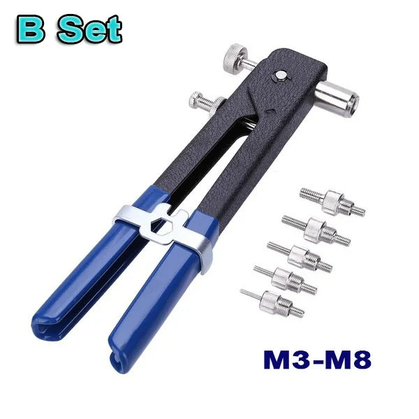 150PCS Rivet Nuts Gun Mandrel Kit M3/M4/M5/M6/M8 or Nut Rivet Mandrels Repairtool Rivetgun Flatheadscrew Pop Nut Rivet Gun Set