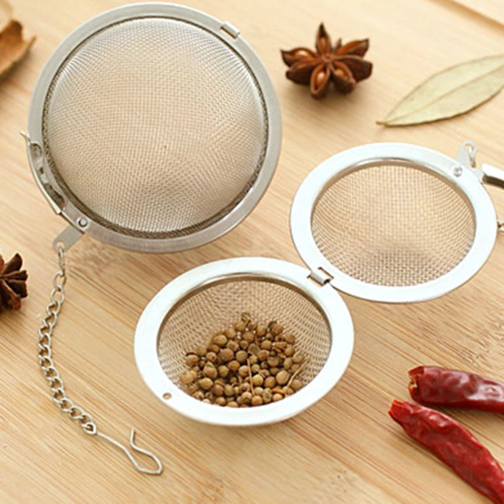 New Tea Strainer Stainless Steel Tea Infuser Mesh Tea Ball Infuser Filter Reusable Loose Leaf Strainer Herb Tea Accessories