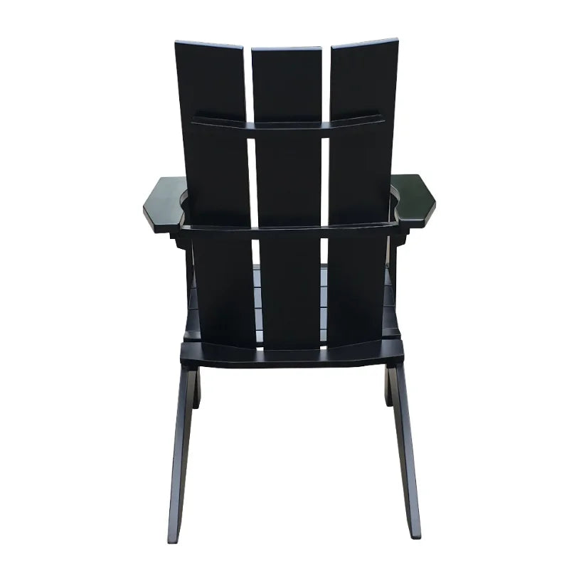 Wood Outdoor Modern Adirondack Chair, Black Color  Garden Furniture