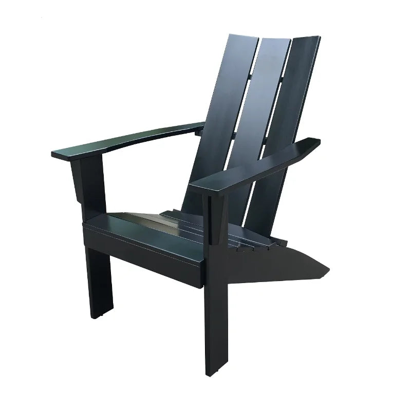 Wood Outdoor Modern Adirondack Chair, Black Color  Garden Furniture