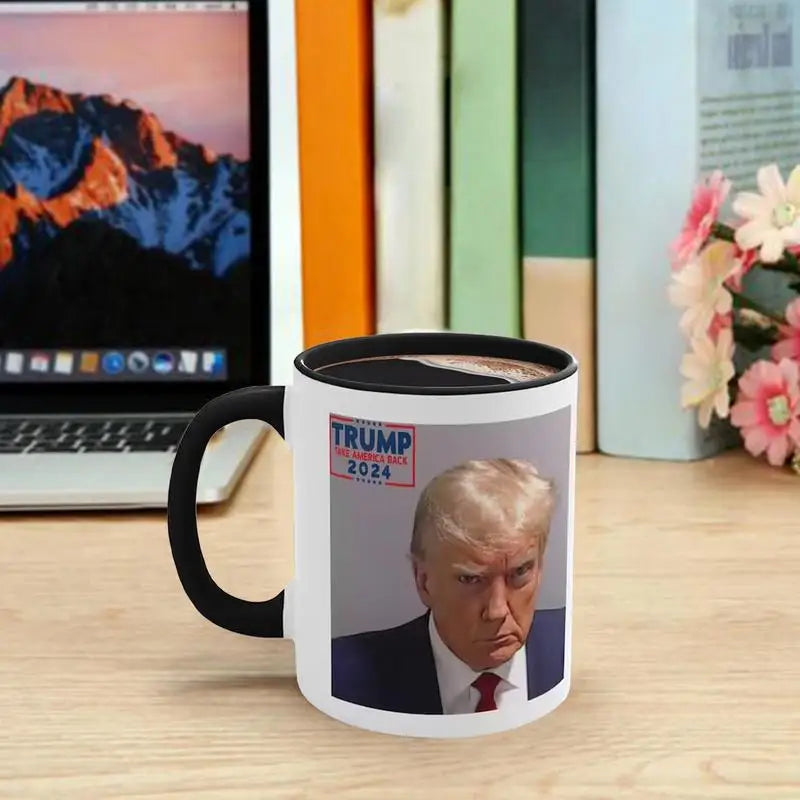 Trump Mugs Funny Mugshot Mug Photo 11.8oz Funny Coffee Cups Ceramic For 2024 Coffee Cup Lovers Great Christmas Present Ceramic