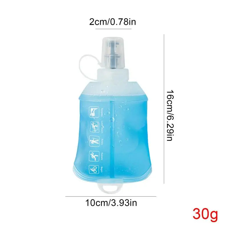 Soft Water Bottle Soft Collapse Water Bottles For Travel 150ML Travel Water Bottle TPU Folding For Running Hiking Cycling