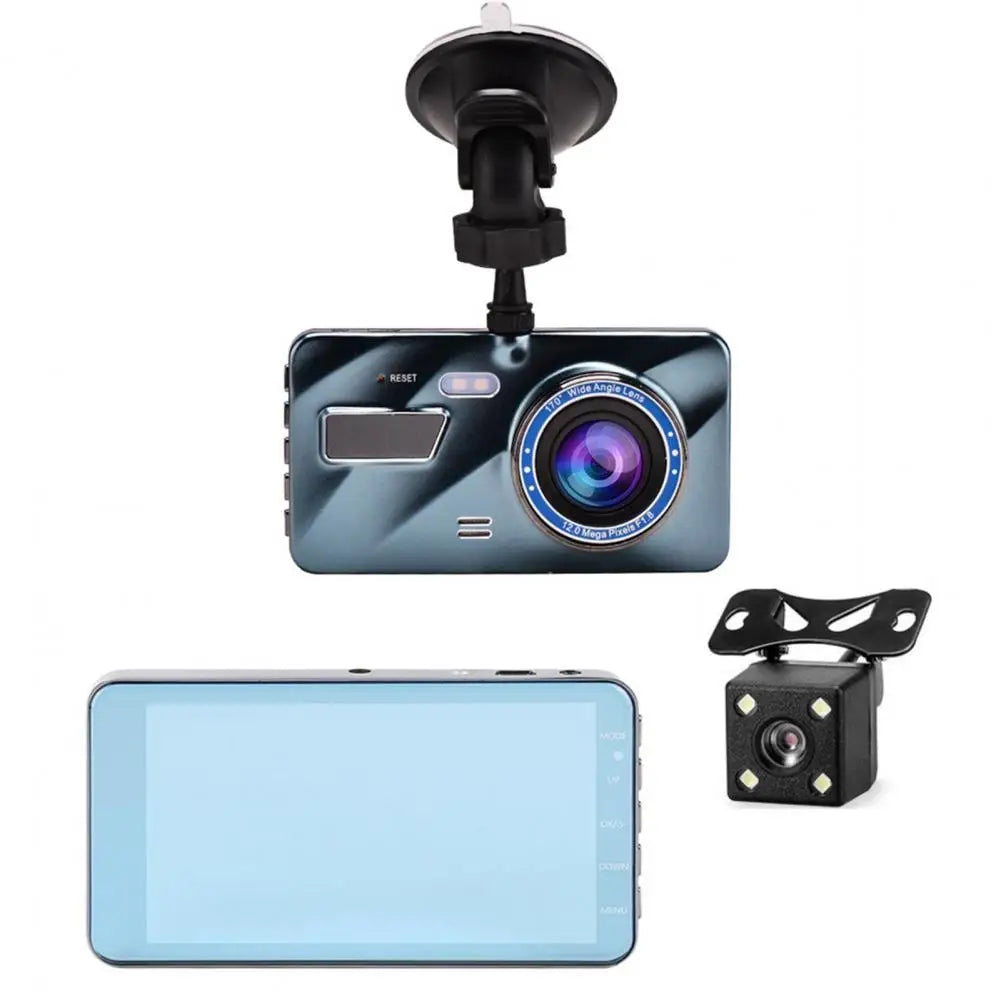 Car Camera 1 Set Useful Large Screen Simple Installation  Car Dash Cam Front Rear Video Recorder Set Car Supplies