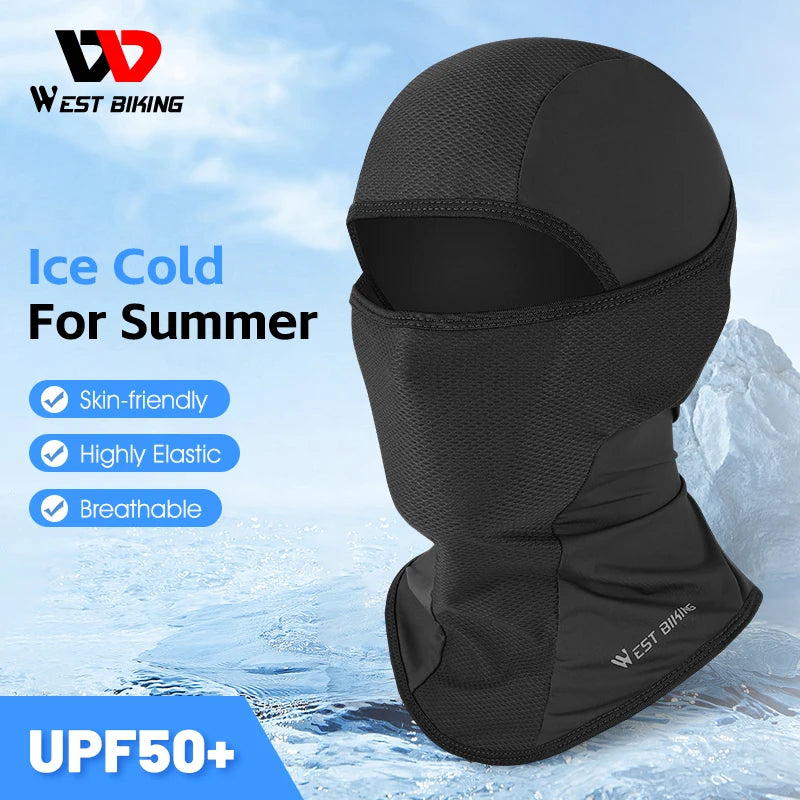 WEST BIKING Summer Outdoor Cycling Cap UV Protection Hat Men Bicycle Motorcycle Balaclava Running Hiking Cooling Sport Gear